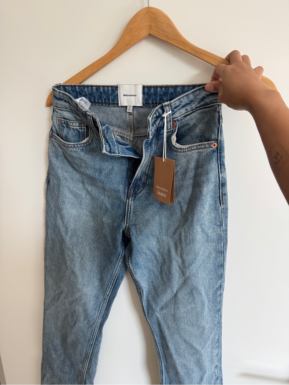 Reformation Light Blue Straight-Leg Women’s Jeans